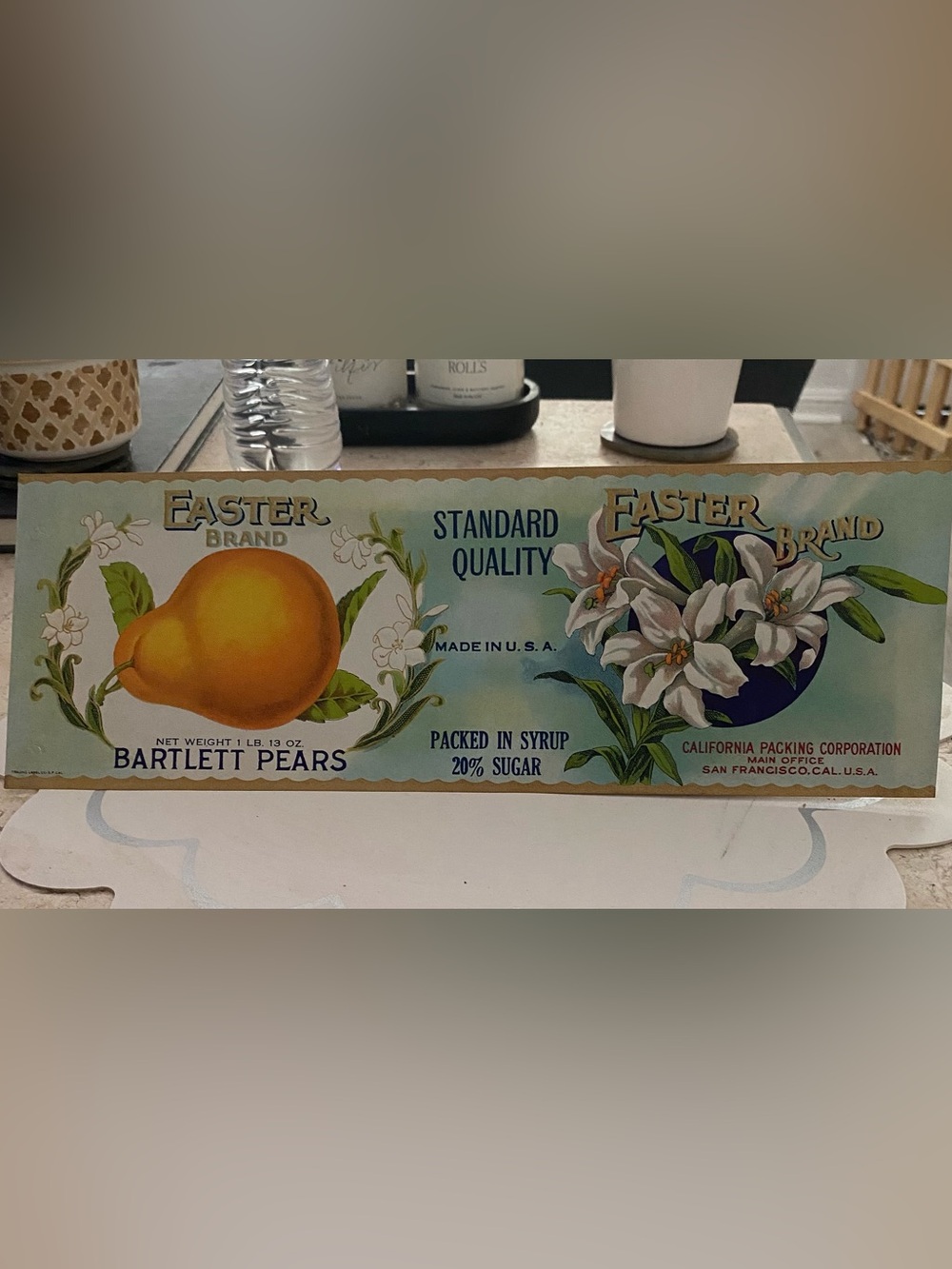 Easter Brand Bartlett Pears Vintage Fruit Label - Turn of Century 1900
